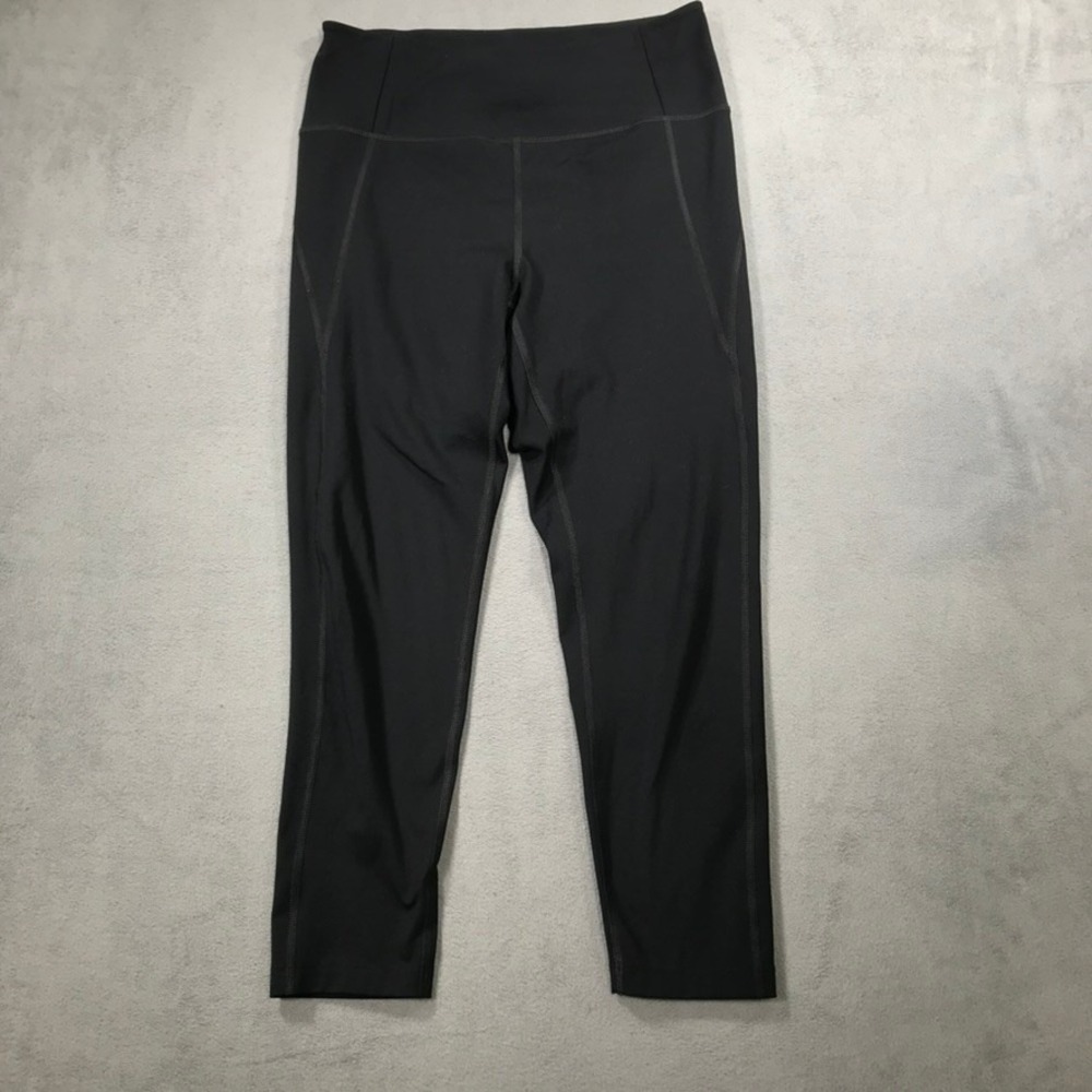 Girlfriend Collective Leggings Womens M Black High Waisted Cropped Athleisure